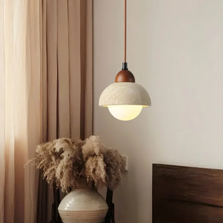 Celako™ Teravine Pendant Light | Yellow Travertine Living Room Lighting