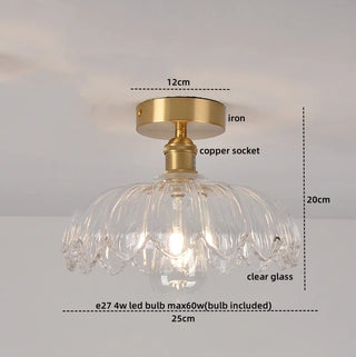 Celako™ Virello Ceiling Light | Green Glass Iron Copper Lampara Techo