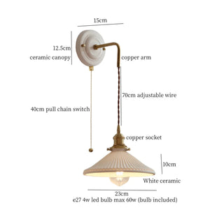 Celako™ Striora Wall Light | Ceramic Bedroom Lighting