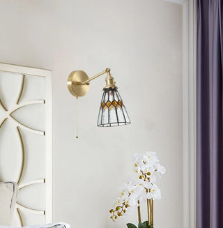 Celako™ Chromara Wall Light | Glass Copper Living Room Lighting