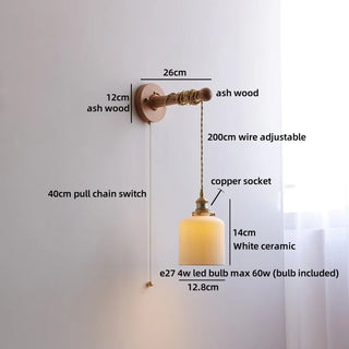 Celako™ Ceruli Wall Light | Ceramic Bedside Lighting