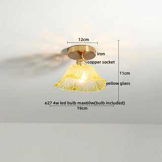 Celako™ Cuvita Ceiling Light | Copper Glass Kitchen Island Lighting