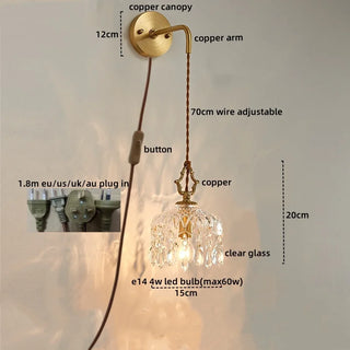 Celako™ Vitrienne Wall Light | Glass Bedroom Lighting
