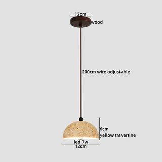 Celako™ Tuffeau Pendant Light | Yellow Travertine Wabi Sabi Kitchen Island Lighting