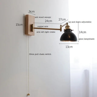 Celako™ Lustre Wall Light | Copper Bedside Lighting