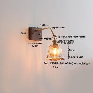Celako™ Aurglas Wall Light | Glass Bedroom Lighting