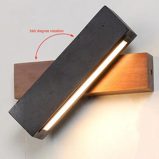 Celako™ Cuneata Wall Light | Black Travertine Bedroom Lighting