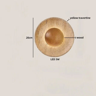 Celako™ Tufaro Wall Light | Travertine Bedside Lighting