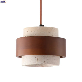 Celako™ Tivelle Pendant Light | Yellow Travertine Bedroom Lighting