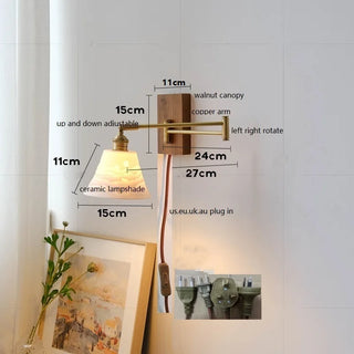 Celako™ Cascara Wall Light | Ceramic Bedroom Lighting