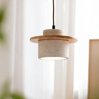 Celako™ Ochira Pendant Light | Yellow Travertine Bedroom Lighting