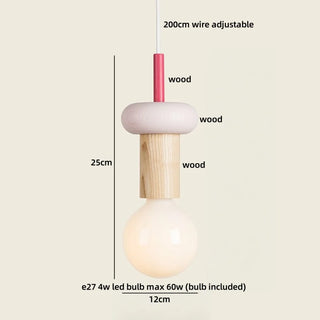 Celako™ Brevio Pendant Light | Wood Dining Room Lighting