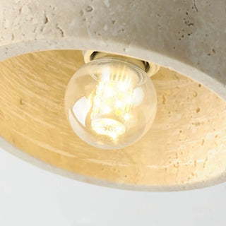 Celako™ Auratine Ceiling Light | Yellow Travertine Dining Room Lighting