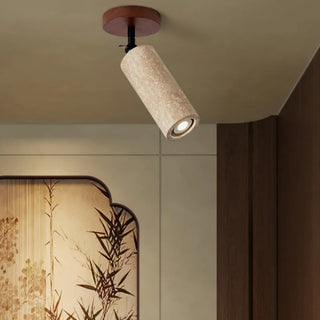 Celako™ Raventi Ceiling Light | Yellow Travertine Japan Style Dining Room Lighting