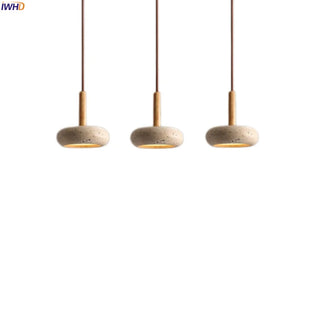 Celako™ Sunniva Pendant Light | Yellow Travertine Dining Room Lighting