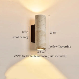 Celako™ Travetto Wall Light | Yellow Travertine Living Room Lighting