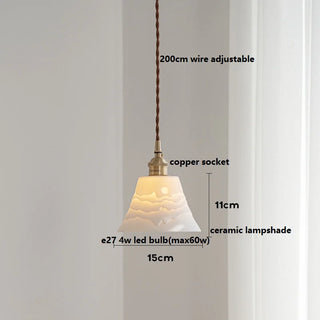 Celako™ Kaolin Pendant Light | Ceramic Dining Room Lighting