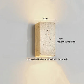 Celako™ Avorio Wall Light | Travertine Bedroom Lighting