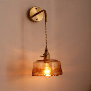 Celako™ Ambora Wall Light | Amber Glass Bedroom Lighting