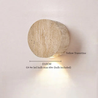 Celako™ Petraura Wall Light | Yellow Travertine Living Room Lighting