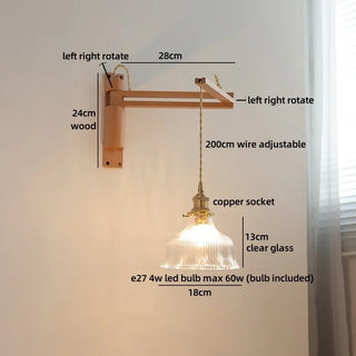 Celako™ Vitrel Wall Light | Glass Bedroom Lighting
