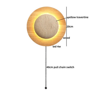 Celako™ Seluna Wall Light | Travertine Living Room Lighting