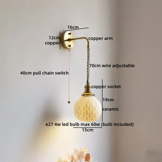 Celako™ Terralu Wall Light | Ceramic Bedroom Lighting