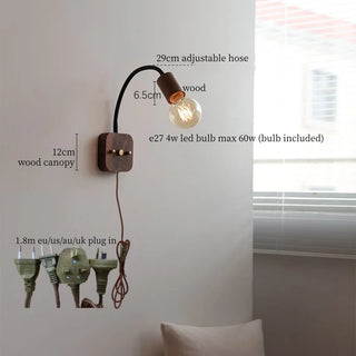 Celako™ Quercia Wall Light | Wood Nordic Minimalism Bedroom Lighting