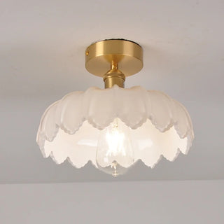 Celako™ Virello Ceiling Light | Green Glass Iron Copper Lampara Techo