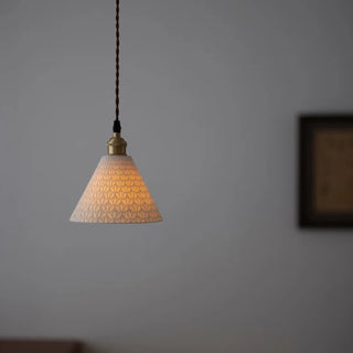 Celako™ Hakuzen Pendant Light | White Ceramic Bedroom Lighting