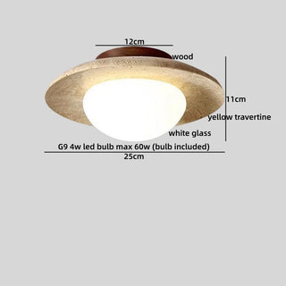 Celako™ Ishiwa Ceiling Light | Yellow Travertine Kitchen Island Lighting