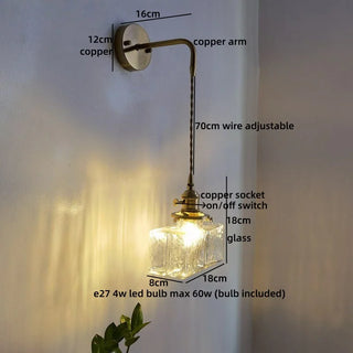 Celako™ Andori Wall Light | Clear Glass Japan Style