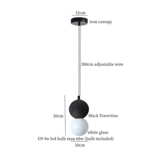 Celako™ Sedara Pendant Light | Yellow Travertine Kitchen Island Lighting