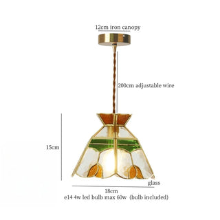 Celako™ Prismora Pendant Light | Glass Tiffany Style Bedroom Lighting