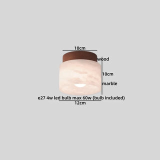 Celako™ Sabura Ceiling Light | Marble Japanese Style Bedroom Lighting