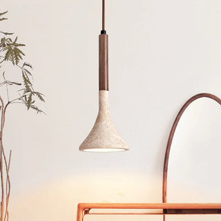 Celako™ Lithoro Pendant Light | Yellow Travertine Bedroom Lighting