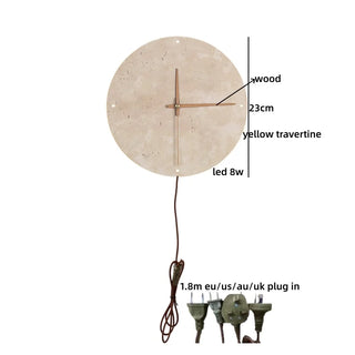Celako™ Tibora Wall Light | Yellow Travertine Living Room Lighting