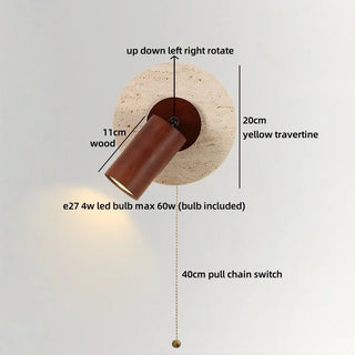 Celako™ Lithori Wall Light | Yellow Travertine Living Room Lighting