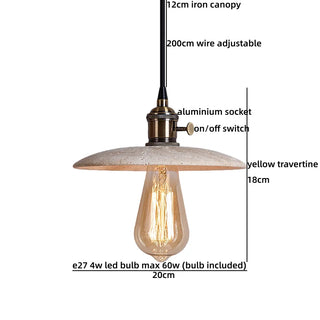Celako™ Neravo Pendant Light | Black Travertine Kitchen Island Lighting
