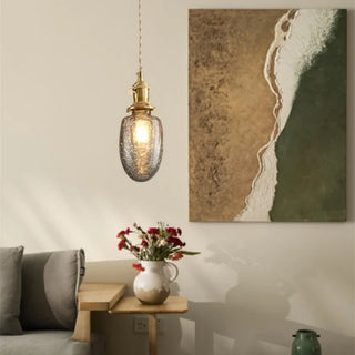 Celako™ Cineris Pendant Light | Grey Glass Bedroom Lighting