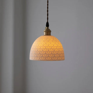 Celako™ Hakuzen Pendant Light | White Ceramic Bedroom Lighting