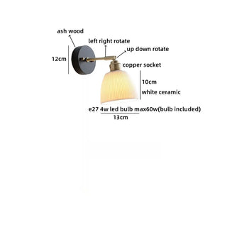 Celako™ Emberi Wall Light | Ceramic Bedside Lighting