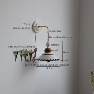 Celako™ Kaolara Wall Light | Hand-Painted Ceramic Kitchen Island Lighting