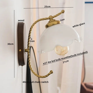Celako™ Lunova Wall Light | Glass Bedroom Lighting