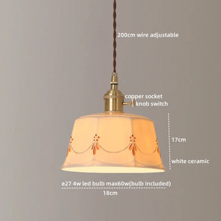 Celako™ Shiroku Pendant Light | Ceramic Dining Room Lighting