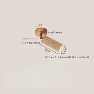 Celako™ Aurumine Ceiling Light | Yellow Travertine Living Room Lighting