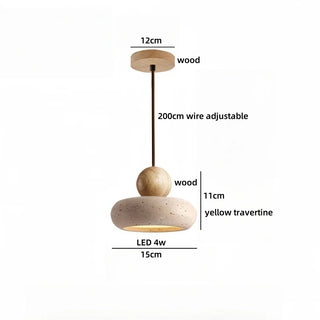 Celako™ Aviora Pendant Light | Travertine Dining Room Lighting