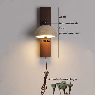 Celako™ Kiseki Wall Light | Travertine Entryway Lighting