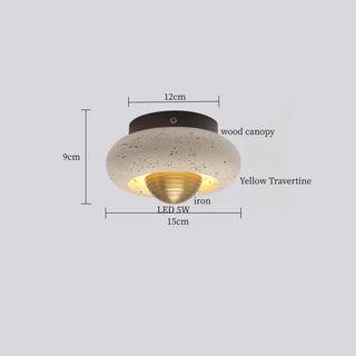 Celako™ Travento Ceiling Light | Black Travertine Kitchen Island Lighting