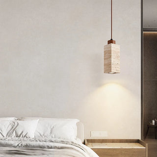Celako™ Calcite Pendant Light | Yellow Travertine Kitchen Island Lighting